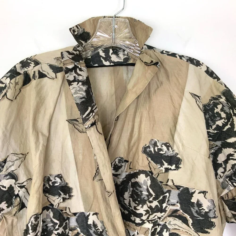 Annette Gortz Germany Art-to-Wear Textured Floral Sculptural Jacket Medium - Picture 5 of 16